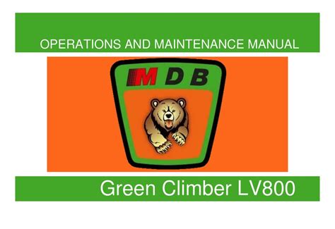 green climber lv800 manual.